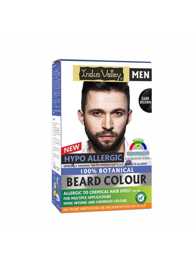 Indus Valley - 100% Botanical Hypo Allergic Aqua Beard Colour Dark Brown (100G +15Ml) - Image 1