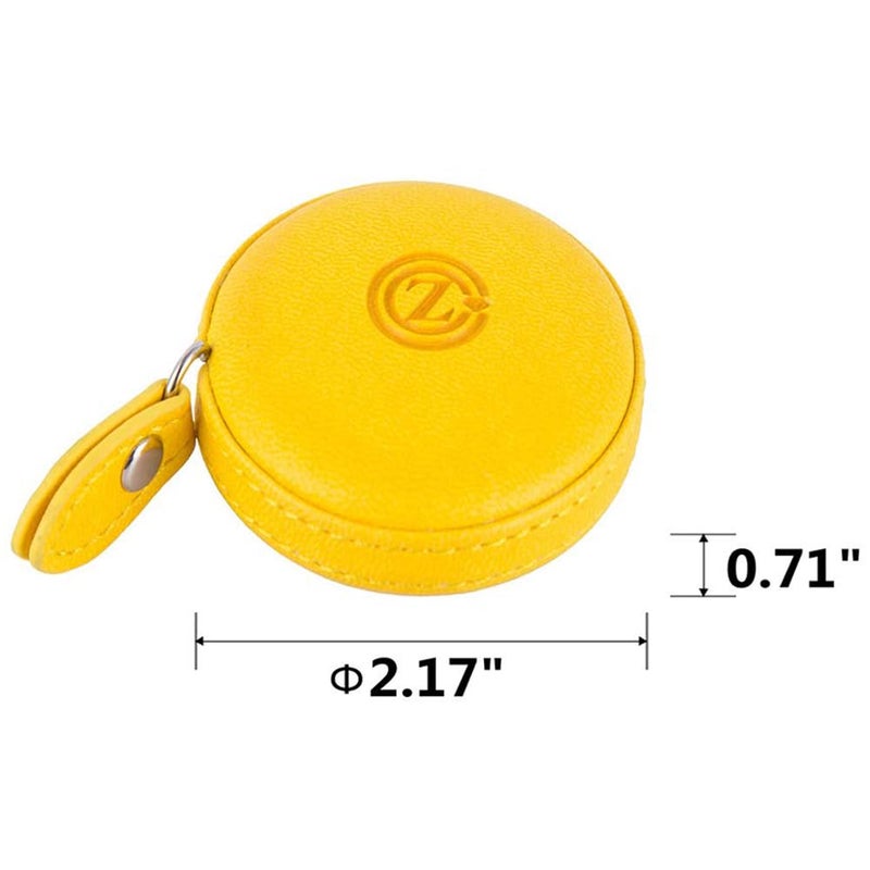 Z_جوده وثقه Sewing Tape Measure, Medical Body Cloth Tailor Craft Dieting Measuring Tape, 60 Inch/1.5M Dual Sided Retractable Ruler with Push Button Round(3 Pack, Red Yellow Blue) - Image 3