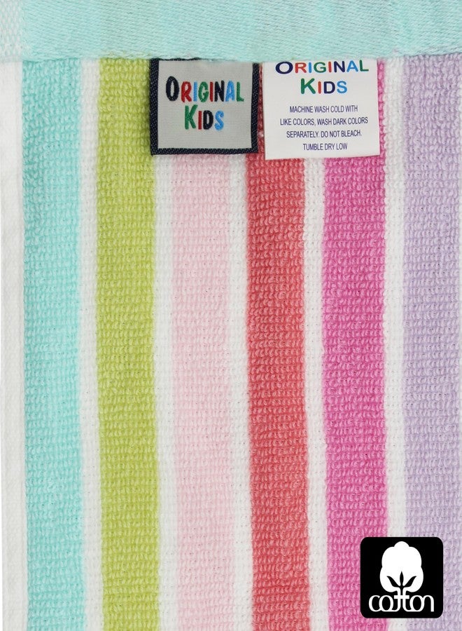 ORIGINAL KIDS طقم مناشف أطفال أصلي 6 قطع - 2 منشفة استحمام، 2 منشفة يد، 2 قطعة قماش للغسيل - 100% قطن - ناعم، ماص، سريع الجفاف - متين للحمام، الشاطئ، وحمامات السباحة - هدية - وردي متعدد - Image 5