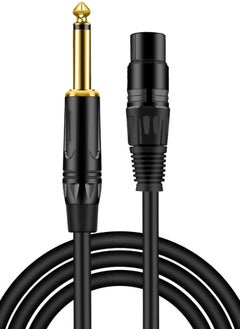 Generic 6FT XLR to TS 6.35mm Mic Cable - 1/4 Inch Audio Cord, Unbalanced Male to Female Interconnect for Microphone, Guitar, Mixer, AMP  - Image 1