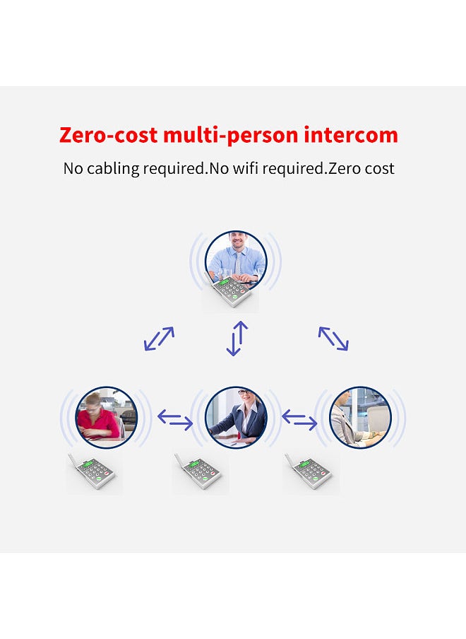 Generic - Wireless Intercom System Smart Digital Voice Calling Machine Wireless Office Intercom Machine Telephone Intercom - Image 1