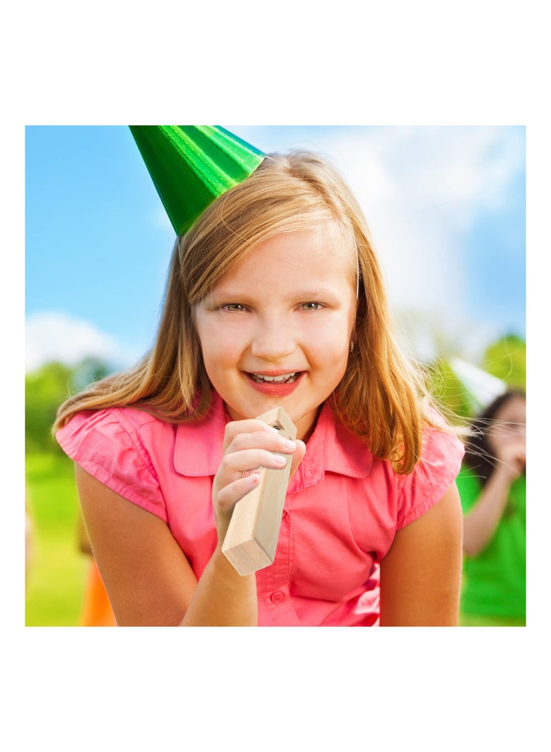 Zikra 4 Pcs Wooden Train Whistle for Kids,  4 Tone Educational Whistle Party Favors, Wood Toys Kids Music Train Party Decorations Kids Whistle Train Birthday Party Supplies - Image 2