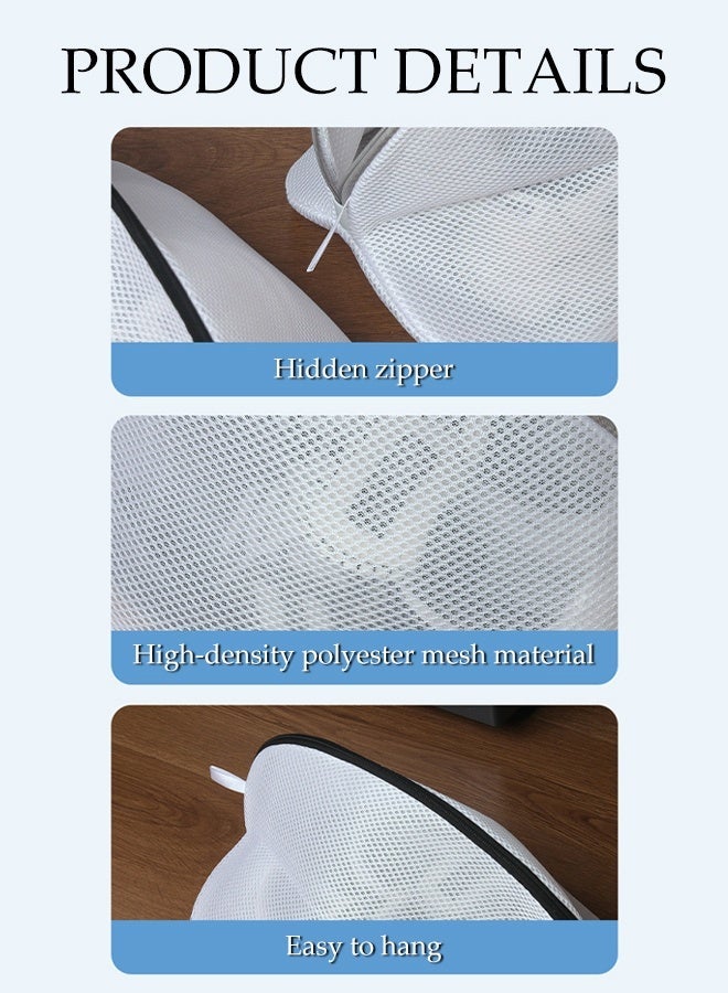 DUNISO Shoe Wash Bags,Set of 3 Large Black Shoe Washing Bags，Reusable Mesh Laundry Bags with Zipper，Suitable for Sneakers, Trainers, Running Shoes - Image 3