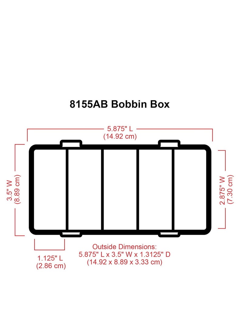 ArtBin 8155AB Sew-Lutions Bobbin Box, Sewing Bobbin Organizer, [1] Plastic Storage Case, Clear - Image 2