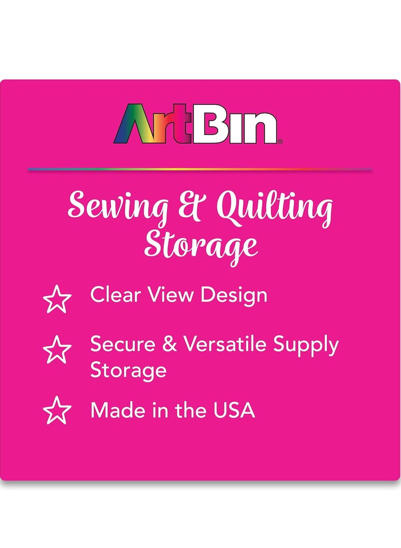 ArtBin 8155AB Sew-Lutions Bobbin Box, Sewing Bobbin Organizer, [1] Plastic Storage Case, Clear - Image 3