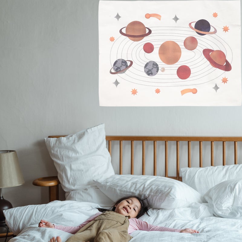 Solar System Hanging Wall Tapestry Tapestry for Kid Room Decor - Image 1