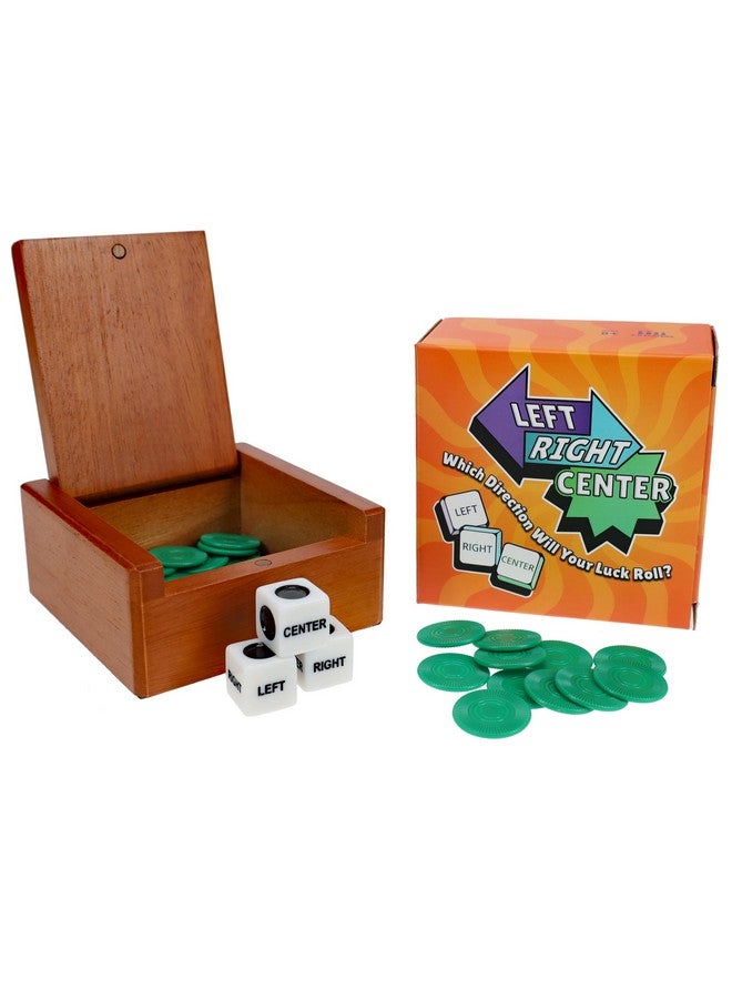 WE Games LRC - Left Right Center with Wooden Gift Box - Image 1