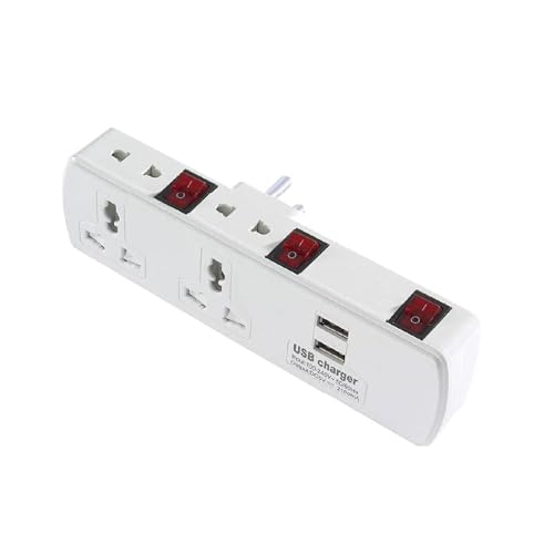 MX Cordless Extension Board with USB & Type-C Ports – Multi Plug Socket with 2-Pin/3-Pin Outlets and Individual Switches for Home, Office & Workspaces - Image 1