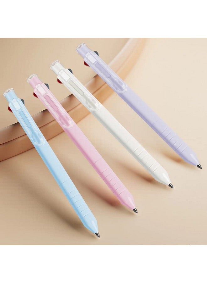 VITOLER 4 Pack Multicolor Pen,4-In-1 Colored Pens,0.5Mmretractable Ballpoint Pens For Office School Supplies,Multi Colored Pens For Students Children Gift - Image 4