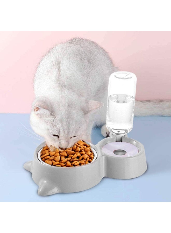 Dual Pet Bowl – Automatic Feeding Device for Cats and Pets – Food Bowl with Water Bottle and Dispenser for Cats and Dogs - Image 5