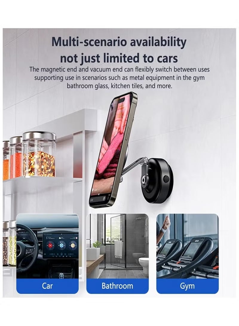 ADAK Electric Vacuum Magnetic Phone Mount, 2024 Portable Suction Cup Holder with 360° Rotation for Glass, Screens, Tiles, Dashboards and Other Surfaces - Image 4