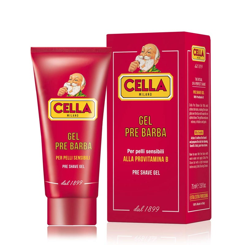 Cella Milano, Conditioning Pre Shave Gel for an Extra Comfortable Shave & Glide, 2.6 Ounce, Made in Italy