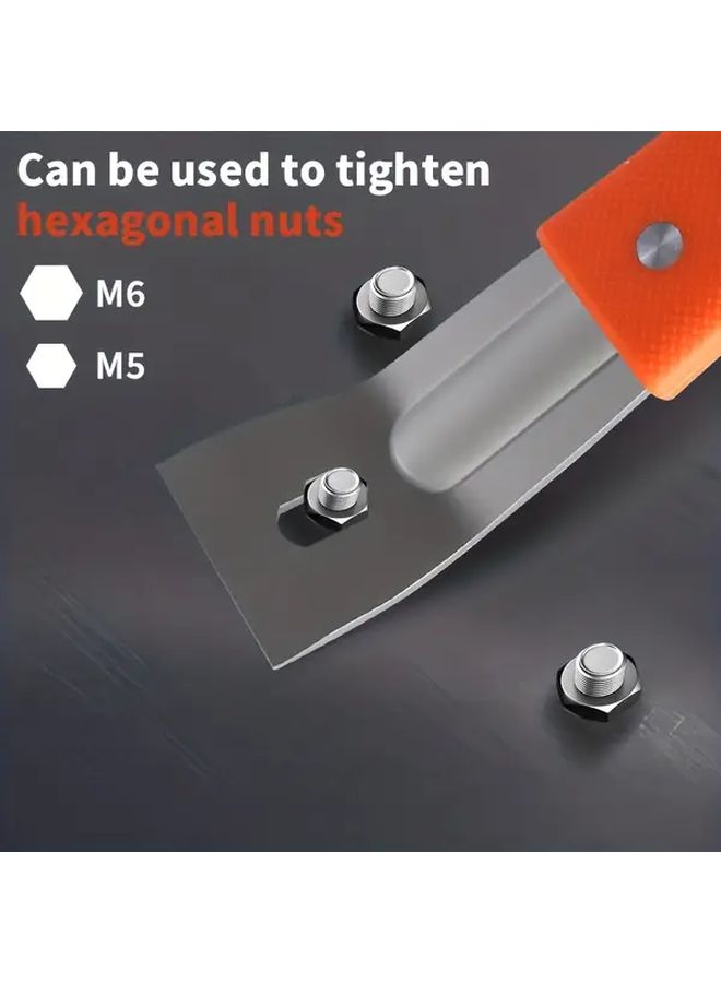 3 In 1 Heavy Duty Pry Bar 1PC With M4 M6 Hex Socket And Angle Head For Nail Removal And Board Separation - Image 5