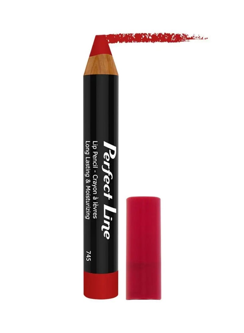 Glam's Perfect Line Glossy Lip Pencil #745 Rockin Red - Image 1