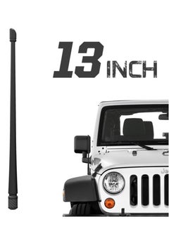 SYOSI Antenna Compatible with Jeep Wrangler JK JKU JL JLU Rubicon Sahara 2007-2022 | 13 inches Flexible Rubber Antenna Replacement Designed for Optimized FM/AM Reception  - Image 1