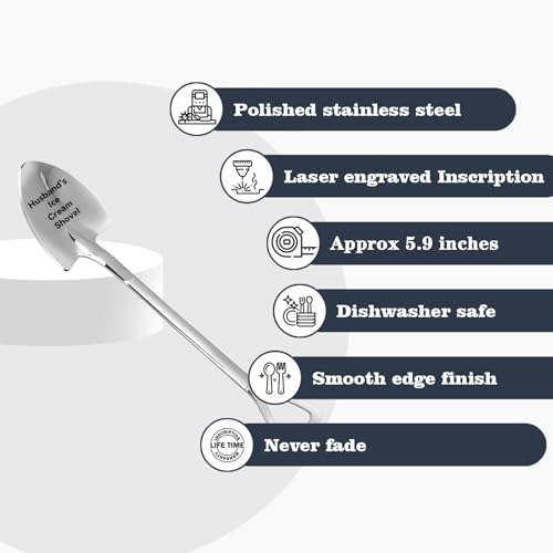 stormroo Gifts for Husband Him from wife Girlfriend, Funny Husband’s Ice Cream Shovel Gifts for Men Dad Birthday, Husband Wedding Anniversary Presents - Image 5