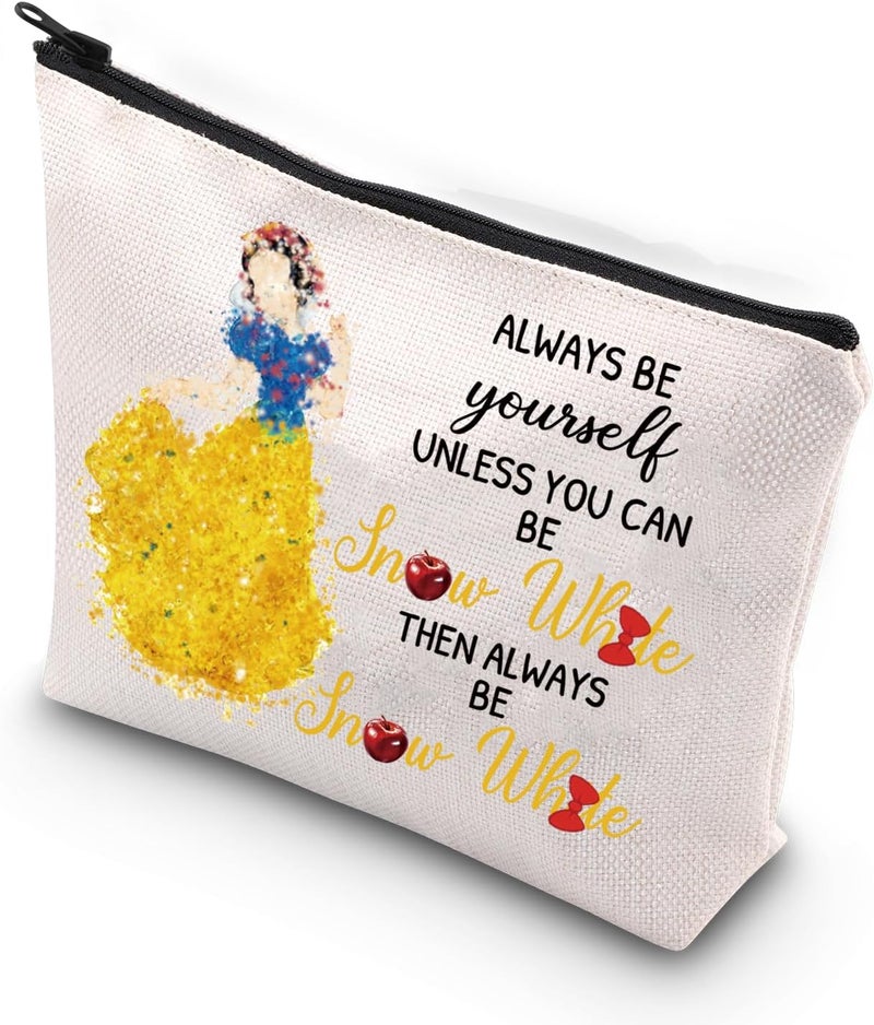 XYANFA Snow Princess Makeup Bag Movei Fans Gift Fairy Tales Lover Gift White Princess Cosmetic Bag (ALWAYS BE Snoow White)