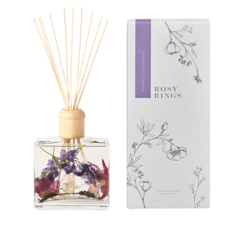 Rosy Rings Rosy Rings Botanical Reed Diffuser Roman Lavender 13oz  Lasts 612 Months Aromatherapy Diffuser Reed Diffuser Sticks Diffuser with Botanicals Perfect for Home Decor 