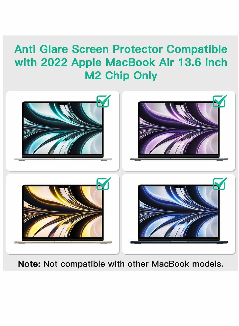 SYOSI Compatible with 2022 MacBook Air 13.6 inch Screen Protector 2 Pack Eye Protection Anti Glare Film Anti Scratch Matte Laptop Screen Protector for MacBook Air 13.6 inch Apple M2 Chip A2681 - Image 3