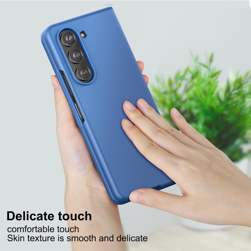 Foluu Slim Fit Case for Samsung Galaxy Z Fold 5 Case, with Front Built-in Screen Protector, Ultra Thin Matte PC Protective Cover for Samsung Galaxy Z Fold5 5G 2023 (Blue) - Image 4