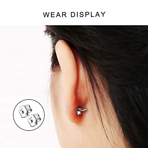 ubrand 30pcs/15 Pairs Hypoallergenic Earring Backs Replacement,Plated Silver Secure Ear Lockings for Stud Earrings, Ear Nut for Posts 6x4.5mm - Image 4