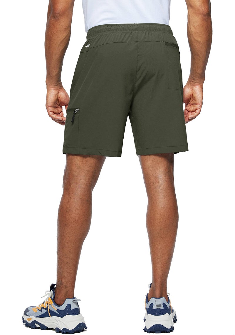 Viodia Men's Hiking Cargo Shorts Stretch Quick Dry Lightweight Workout Shorts for Men Casual Fishing Athletic Shorts with Pockets Army Green - Image 3