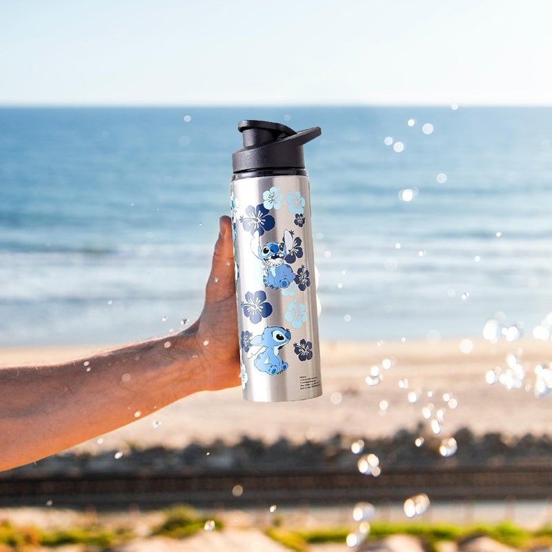 Silver Buffalo Disney Lilo and Stitch Double Walled Stainless Steel Water Bottle, 25 Ounces - Image 2