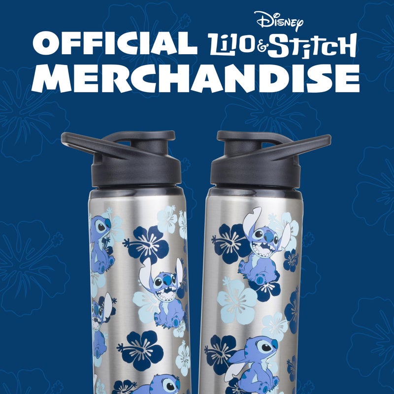Silver Buffalo Disney Lilo and Stitch Double Walled Stainless Steel Water Bottle, 25 Ounces - Image 5