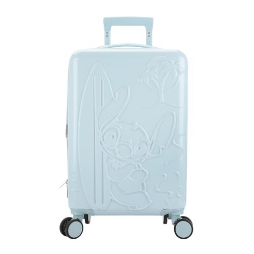 Bioworld Disney Stitch With Surfboard Light Blue 22 Rolling Luggage - Image 1
