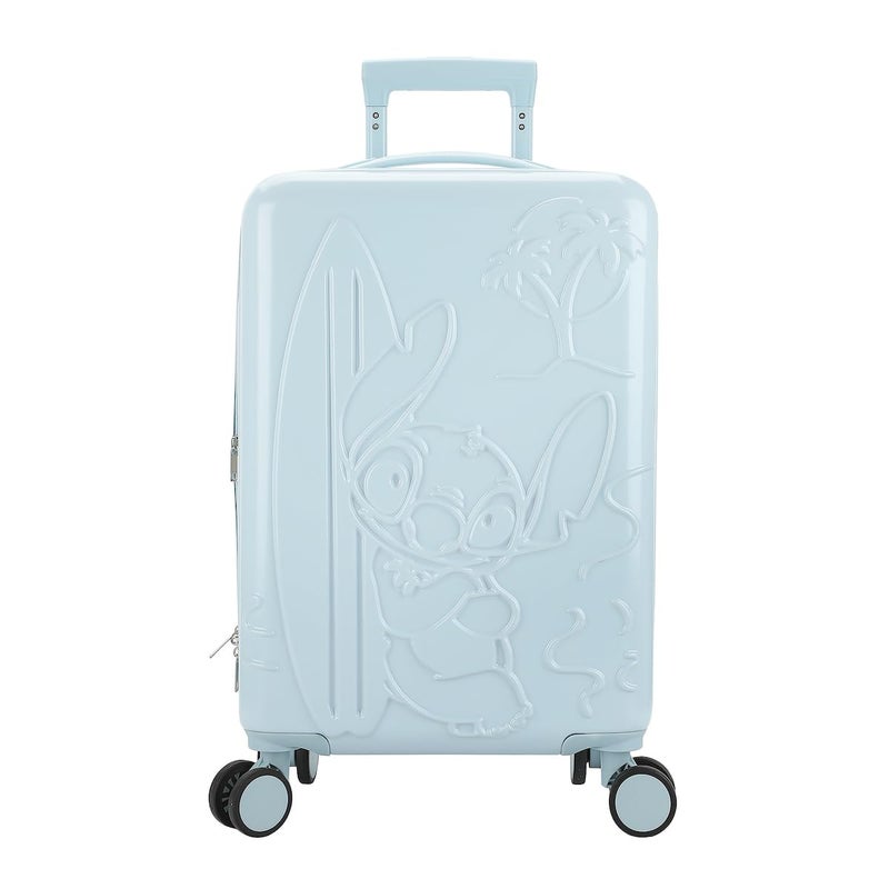 Bioworld Disney Stitch With Surfboard Light Blue 22 Rolling Luggage - Image 2