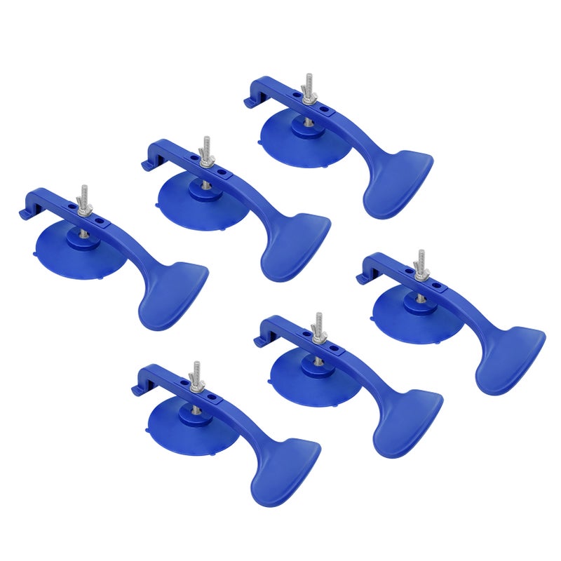 Suction Cup Clamps 6pcs Blue Large Suction Cup - Strong Adhesion Hands-free Gripping Suction Cup Mounting Holder for Car Windshield Repair Home Non-porous Surface Repairs - Image 1