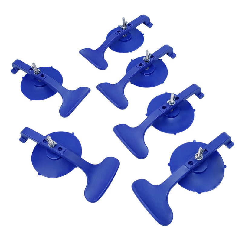 Suction Cup Clamps 6pcs Blue Large Suction Cup - Strong Adhesion Hands-free Gripping Suction Cup Mounting Holder for Car Windshield Repair Home Non-porous Surface Repairs - Image 2