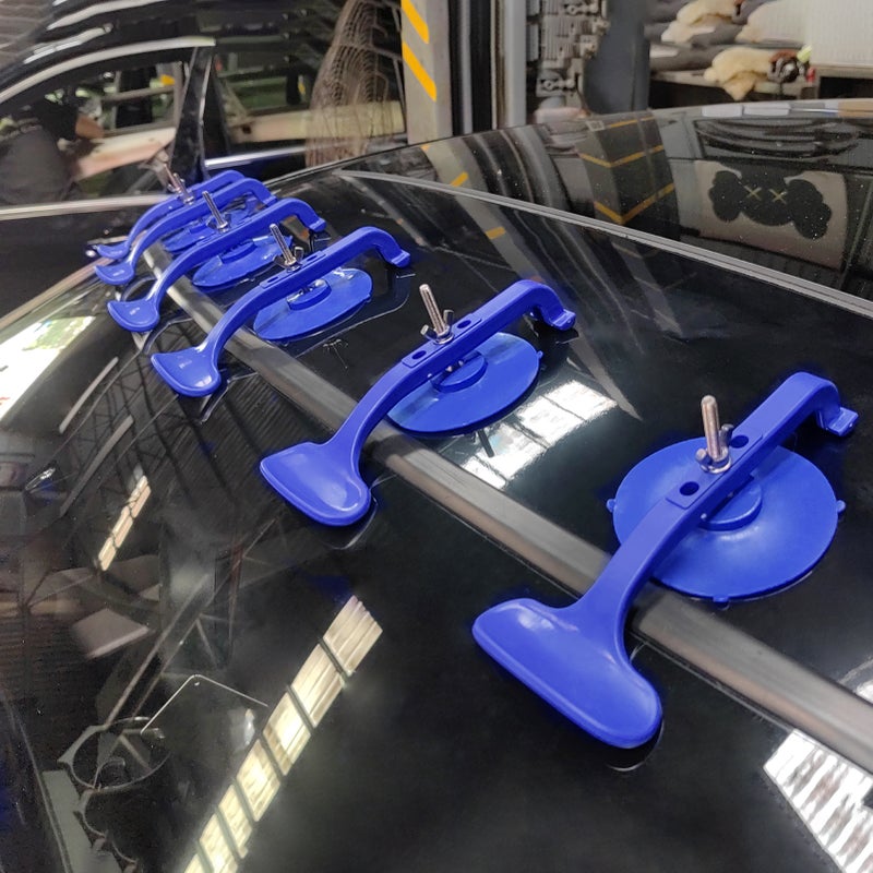 Suction Cup Clamps 6pcs Blue Large Suction Cup - Strong Adhesion Hands-free Gripping Suction Cup Mounting Holder for Car Windshield Repair Home Non-porous Surface Repairs - Image 5