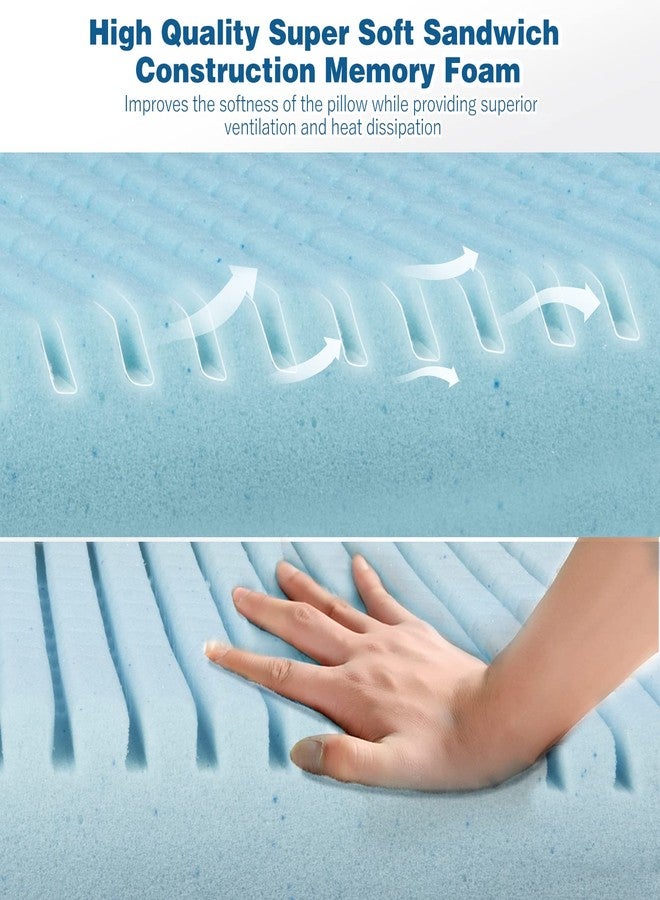 MASTERY MART Firm Pillow for Deep Sleep - Cooling Memory Foam, Adjustable Height, Standard Size, Ideal for Side, Back & Stomach Sleepers (25" x 16") - Image 2