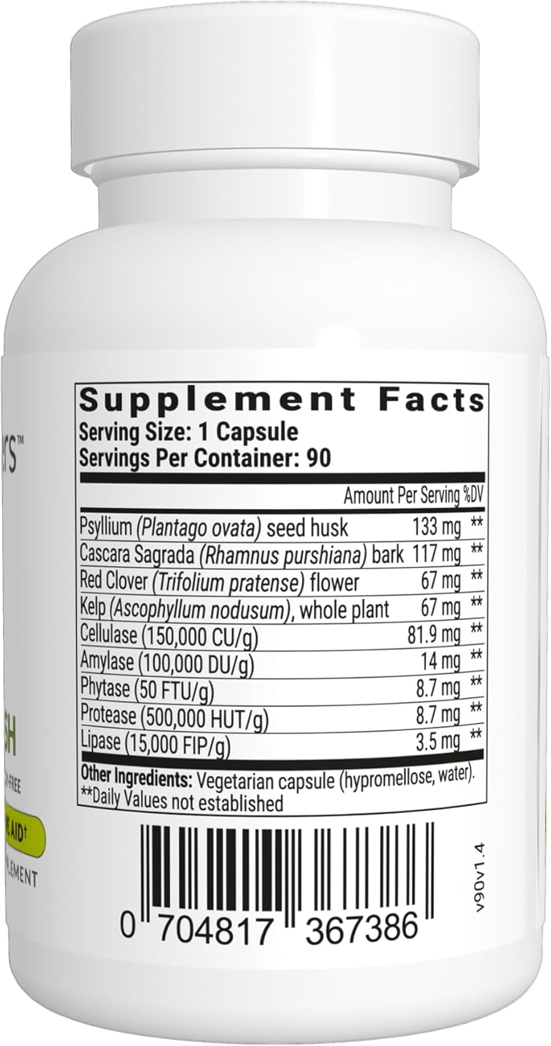 BiOptimizers Herbal Power Flush Extra Strength Digestive Cleanse Eliminate Toxins Improve Bowel Digestion Bloating Discomfort Relief for Adults 90 Capsules - Image 3