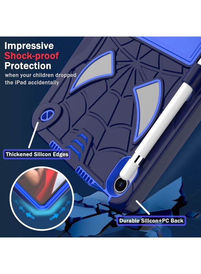 general for iPad mini A17 Pro 2024 and iPad mini 6th Gen 2021 Cute Spider Case 8.3", with Kickstand/Pencil Holder, Lightweight Shockproof Rugged Kids Cover - Image 4