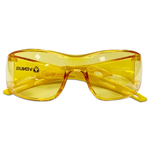VENUS - E-603 GHC - Over Spectacle Safety Eyewear - ISI Certified, Fits Over Prescription Glasses, Hard Coated Anti-Scratch Dark Lens with UV Protection & High Impact Resistance - Pack of 1 - Image 2