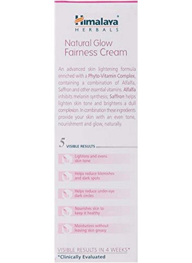 Himalaya - Natural Glow Face Cream With Kesar & Vit E ; For Nongreasy Eventoned & Radiant Skin; Phytovitamin Formula With Uv Protection; Reduce Dark Spots In 6 Weeks ;Clinicallytested & Paraben Free 25 grams - Image 1