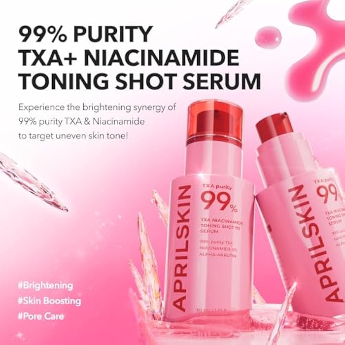 APRILSKIN TXA Niacinamide Toning Shot 99 Spicule Facial Serum｜Skin Booster Serum for Brightening and Pore Care｜99% High-Purity Tranexamic Acid 3% + Niacinamide 5%｜Korean Skin Care｜1.01 fl. oz. - Image 2