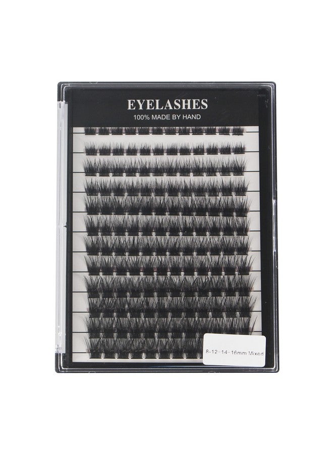 Hannahool Mixed 8121416Mm Wide Stem Individual False Eyelashes Soft Lightweight Natural Long Volume Eyelashes Extensions Makeup Cluster Lashes (Mixed 8121416Mm) - Image 1
