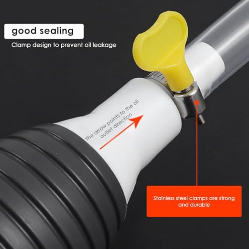 SHUTTLE ART Universal Car Portable Manual Fuel Pump Manual Oil Pump Oil Absorber Hand Fuel Pump Car Fuel Tank Sucker,Hand Syphon Hose Pump Tool Hand Pump Kit for Boat Car Motorcycle Diesel Fish Tank - Image 2