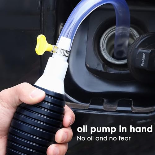 SHUTTLE ART Universal Car Portable Manual Fuel Pump Manual Oil Pump Oil Absorber Hand Fuel Pump Car Fuel Tank Sucker,Hand Syphon Hose Pump Tool Hand Pump Kit for Boat Car Motorcycle Diesel Fish Tank - Image 5