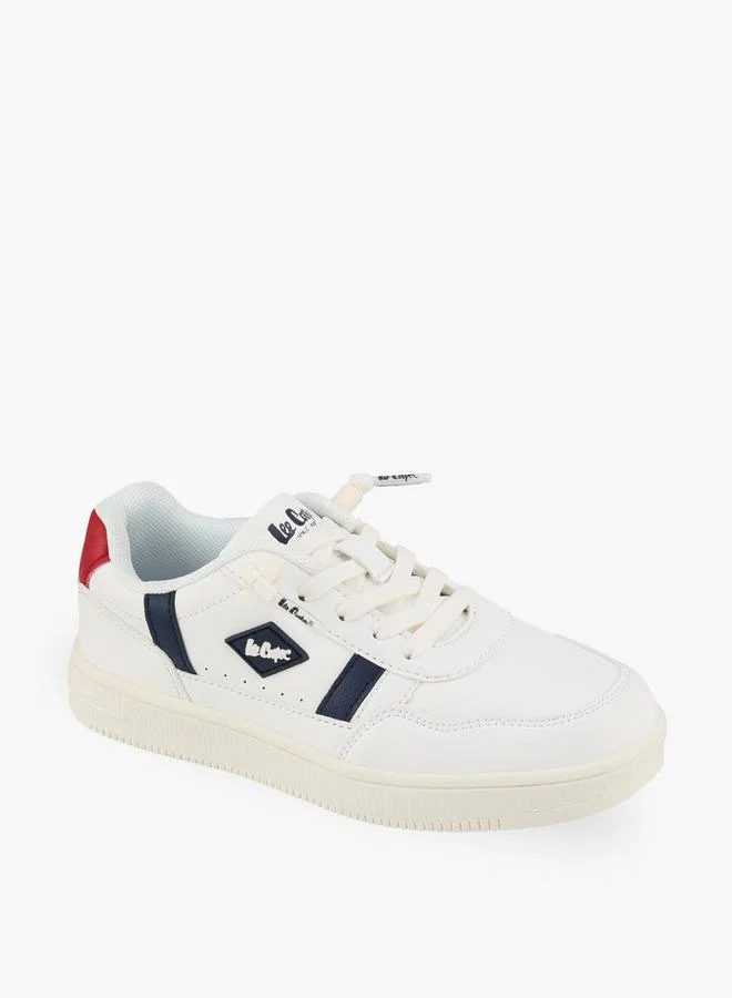 لي كوبر Boys Logo Lace-Up Sneakers