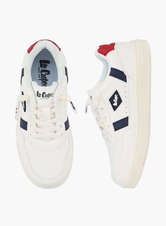 Lee Cooper WHITE Boys Logo Lace-Up Sneakers for Men | Best Price UAE