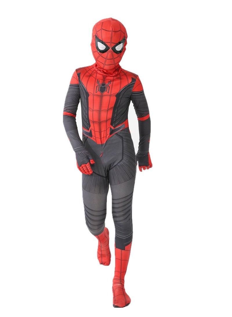 Generic - Spider-Man Costume Bodysuit, 3D Style Superhero Cosplay Jumpsuit, Spandex Jumpsuit with Printed Design, Spiderman Cosplay Costumes for Kids - Image 1