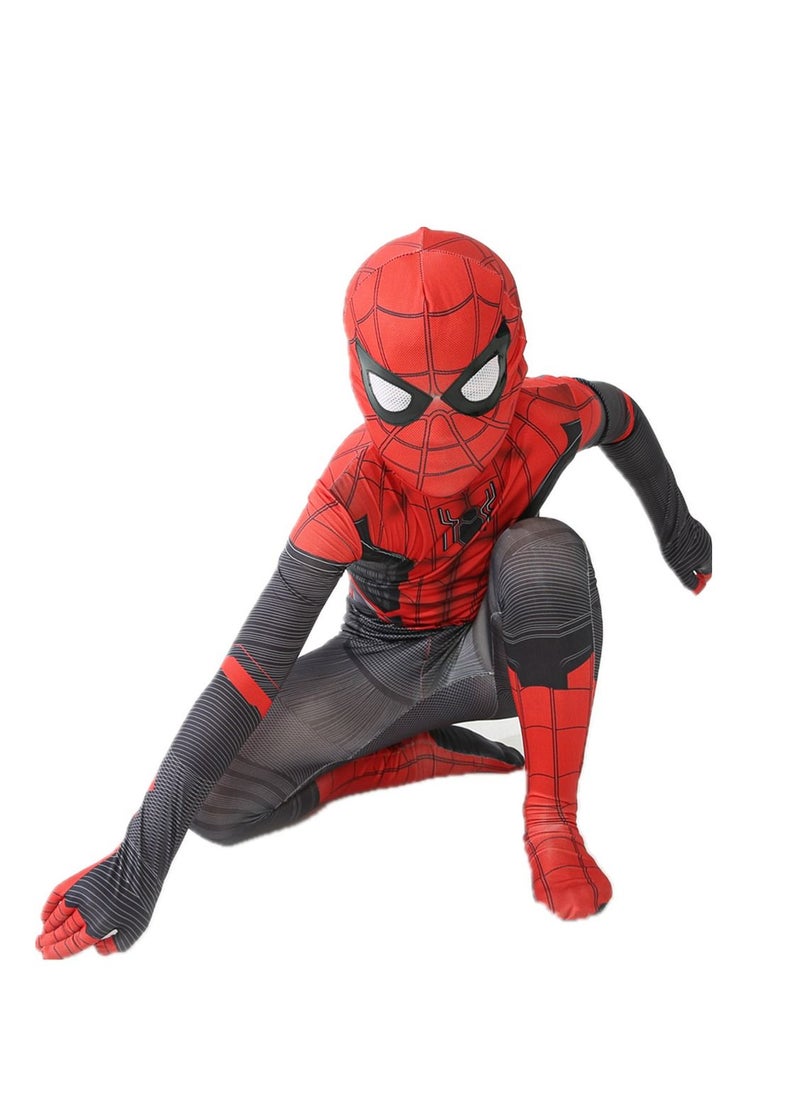 Generic - Spider-Man Costume Bodysuit, 3D Style Superhero Cosplay Jumpsuit, Spandex Jumpsuit with Printed Design, Spiderman Cosplay Costumes for Kids - Image 1