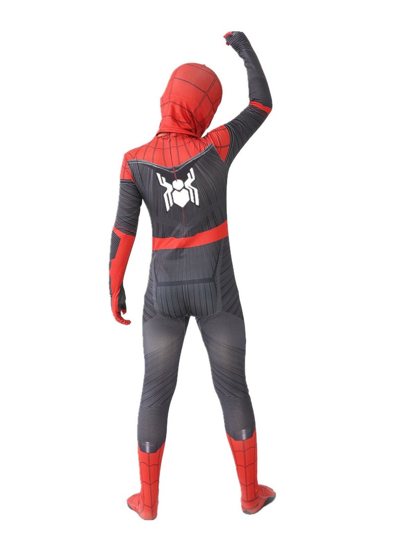 Generic - Spider-Man Costume Bodysuit, 3D Style Superhero Cosplay Jumpsuit, Spandex Jumpsuit with Printed Design, Spiderman Cosplay Costumes for Kids - Image 1