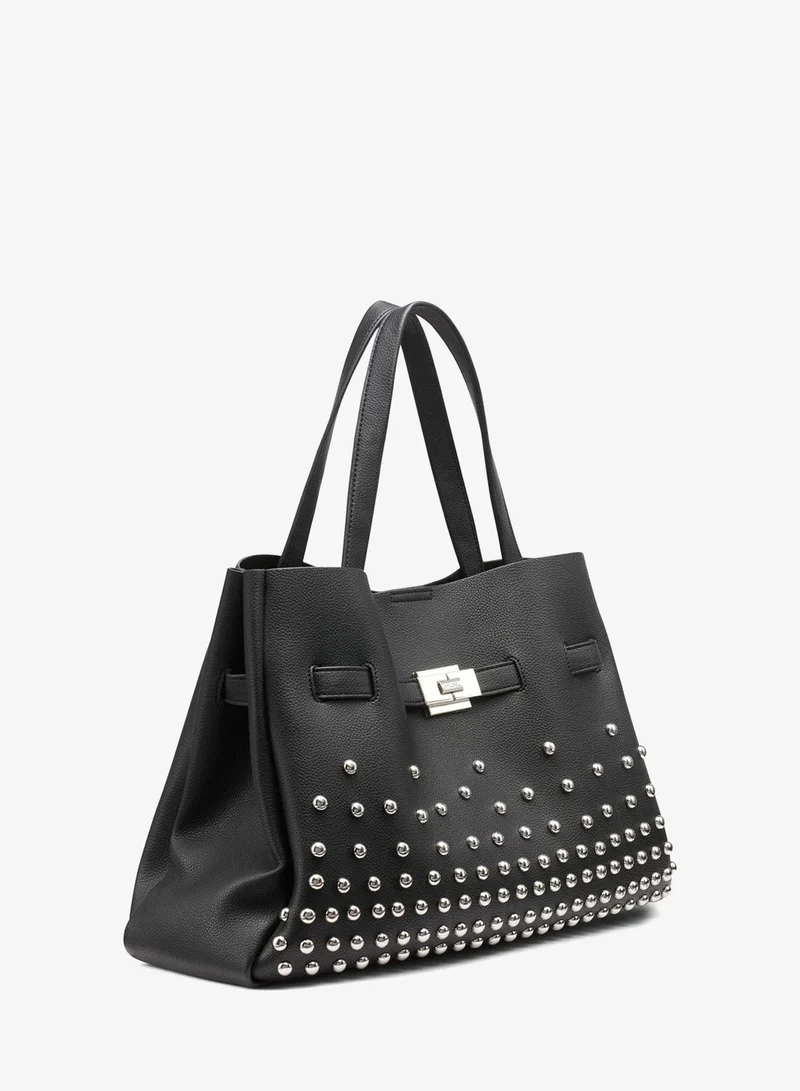 DKNY BLACK Bryar Large Satchel for Women | Best Price UAE
