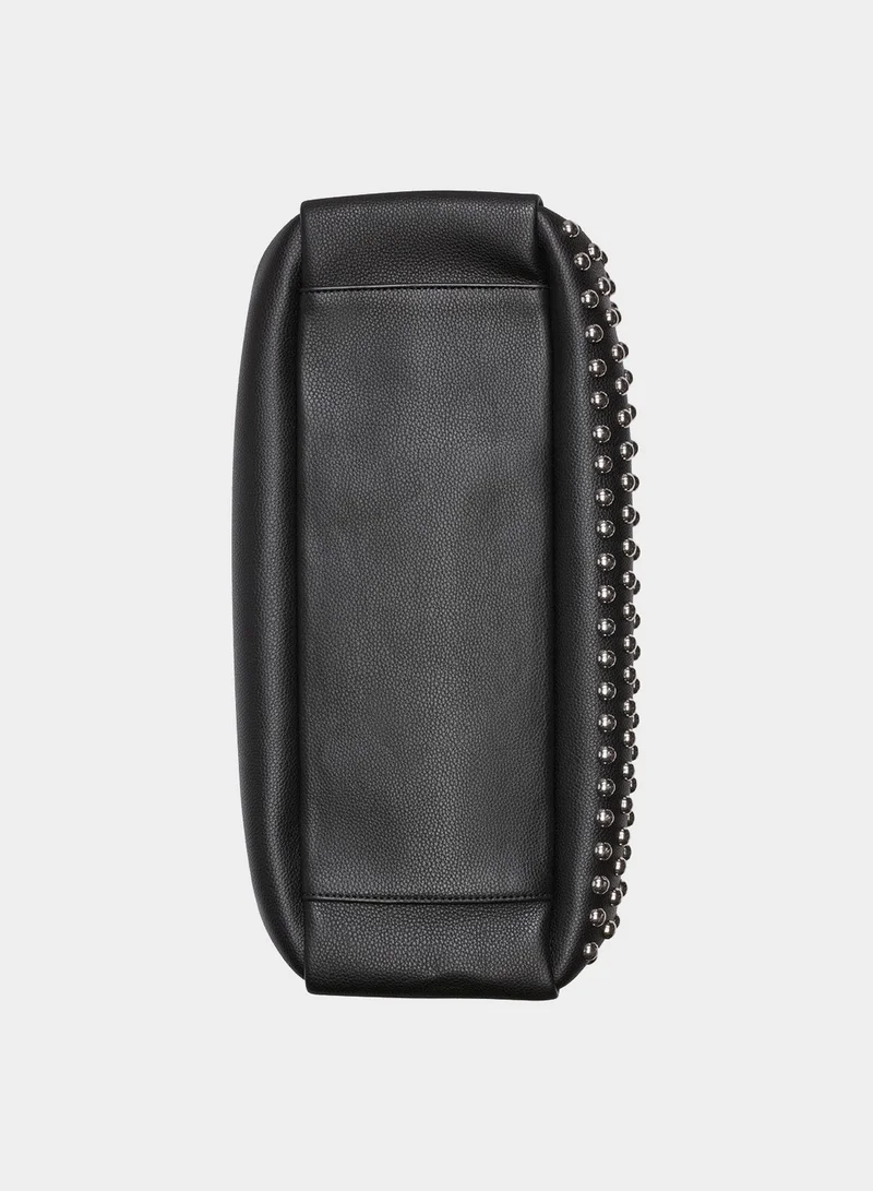 DKNY BLACK Bryar Large Satchel for Women | Best Price UAE