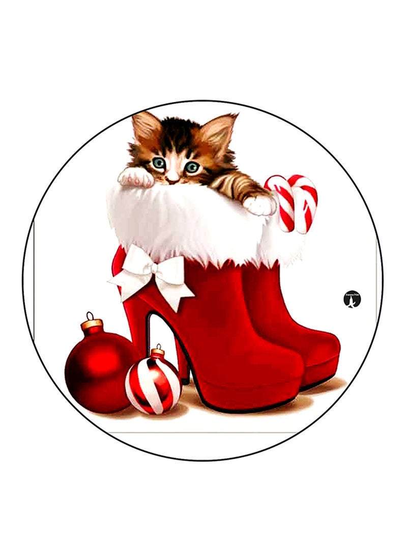 Cat Printed Mouse Pad  Multicolour